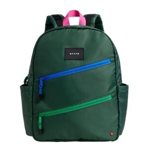 NWT State Ripstop Kane Kids Travel Olive Diagonal Zipper Backpack